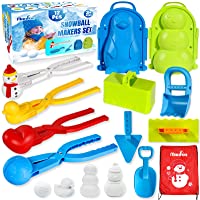 Max Fun 12Pcs Snowball Maker Tool Winter Snow Toys Kit with Handle for Snow Ball Shapes Maker Fights Duck for Kids…
