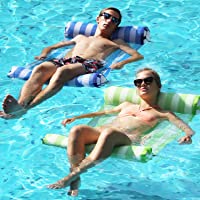 FindUWill 2-Pack Premium Swimming Pool Float Hammock, Multi-Purpose Inflatable Hammock (Saddle, Lounge Chair, Hammock…
