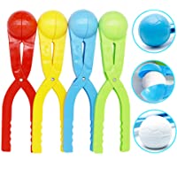 SupMLC Snowball Maker 4 Pack Snow Toys for Kids Snow Ball Fights Tool Kids Winter Outdoor Toys Snow Ball Clip Snow Games…