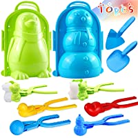 iRabgeb 10PCS Snowball Maker Toys, Beach Toy Snow Toys Kit, Snow Toy Molds for Kids Adults Outdoor, Dinosaur Duck…