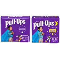 Pull-Ups Night-Time Boys' Training Pants, 2T-3T, 68 Ct and Learning Designs Boys' Training Pants, 2T-3T, 124 Ct