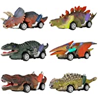 DINOBROS Dinosaur Toy Pull Back Cars, 6 Pack Dino Toys for 3 Year Old Boys and Toddlers, Boy Toys Age 3,4,5 and Up, Pull…
