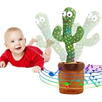Emoin Tiktok Dancing Cactus Repeat, Talking Dancing Cactus Toy, Repeat+Recording+Dance+Sing, Wriggle Dancing Cactus…