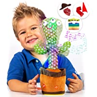 Chuchik Dancing Talking Cactus Toy for Babies – 60 Songs the Singing Cactus Toy with 3 Changeable Outfits – Plush Wiggle…