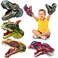 Toys Puppets, Large Dino Head Hand Puppets for Kids Toddlers, Dinosaur Toys Jurassic World Tyrannosaurus, Soft Rubber…