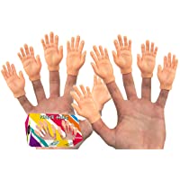 DR DINGUS Finger Hands (10 Pack w/ Gift Box) – Premium Rubber Little Tiny Finger Hands – Fun and Realistic Design…