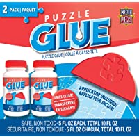 MasterPieces Accessories - Jigsaw Puzzle Glue Bottle & Wide Plastic Spreader, 5 Ounces Each, 2 Pack, Clear