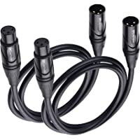 Cable Matters 2-Pack Premium XLR to XLR Microphone Cable 3 Feet