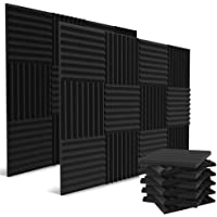 52 Pack Acoustic Panels 1 X 12 X 12 Inches - Acoustic Foam - Studio Foam Wedges - High Density Panels - Soundproof…