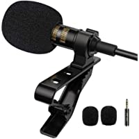 PoP voice Professional Lavalier Lapel Microphone Omnidirectional Condenser Mic for iPhone Android Smartphone,Recording…