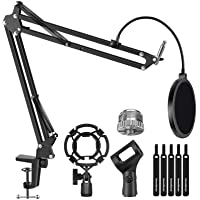 InnoGear Microphone Stand for Blue Yeti Adjustable Suspension Boom Scissor Arm Stand with 3/8"to 5/8" Screw Adapter…