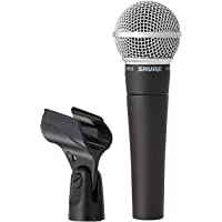 Shure SM58 Cardioid Dynamic Vocal Microphone with 25' XLR Cable, Pneumatic Shock Mount, Spherical Mesh Grille with Built…