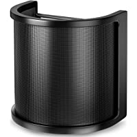 Pop Filter,PEMOTech [Upgraded Three Layers] Metal Mesh & Foam & Etamine Layer Microphone Windscreen Cover Handheld Mic…