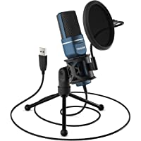 USB Microphone, TONOR Computer Cardioid Condenser PC Gaming Mic with Tripod Stand & Pop Filter for Streaming, Podcasting…