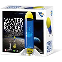 PLAYSTEM Outdoor Water Powered Rocket Physics Learning Set-with Rocket Tail, Body and Pump DIY Rocket Science Experiment…