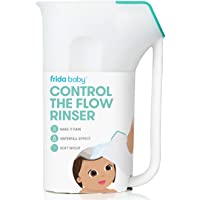 Control The Flow Rinser by Frida Baby Bath Time Rinse Cup with Easy Grip Handle and Removable Rain Shower