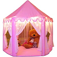 Monobeach Princess Tent Girls Large Playhouse Kids Castle Play Tent with Star Lights Toy for Children Indoor and Outdoor…