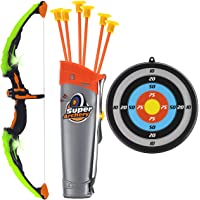 Toyvelt Bow and Arrow Set for Kids -Light Up Archery Toy Set -Includes 6 Suction Cup Arrows, Target & Quiver - for Boys…