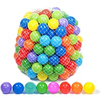 Playz 50 Soft Plastic Mini Ball Pit Balls w/ 8 Vibrant Colors - Crush Proof, No Sharp Edges, Non Toxic, Phthalate & BPA…