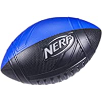 Nerf Pro Grip Football -- Classic Foam Ball -- Easy to Catch and Throw -- Great for Indoor and Outdoor Play -- Blue