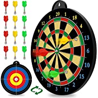 Magnetic Dart Board - 12pcs Magnetic Darts (Red Green Yellow) - Excellent Indoor Game and Party Games - Magnetic Dart…