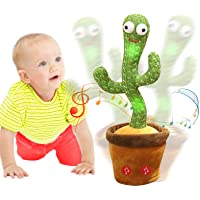 Emoin Dancing Cactus,Talking Cactus Toy,Sunny The Cactus Repeats What You Say,Electronic Dancing Cactus Toy with…