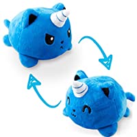 TeeTurtle | The Original Reversible Kittencorn Plushie | Patented Design | Blue | Show Your Mood Without Saying a Word!
