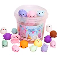 KINGYAO Squishies Squishy Toy 24pcs Party Favors for Kids Mochi Squishy Toy moji Kids Mini Kawaii squishies Mochi Stress…