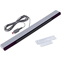 Aokin Sensor Bar for Wii, Replacement Wired Infrared Ray Sensor Bar for Nintendo Wii and Wii U Console, Includes Clear…