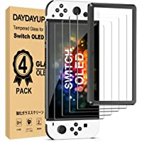 [4 Pack] daydayup Tempered Glass Screen Protector Compatible with Nintendo Switch OLED Model 2021 - with [Alignment…