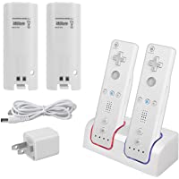 Kulannder Wii Remote Battery Charger(Free USB Wall Charger+Lengthened Cord) Dual Charging Station Dock with Two…