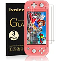 [3 Pack] Screen Protector Tempered Glass for Nintendo Switch Lite, iVoler Transparent HD,High Definition,Clear Anti…