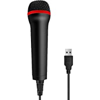 TPFOON 4M 13FT Wired USB Microphone for Rock Band, Guitar Hero, Let's Sing - Compatible with Sony PS2, PS3, PS4, PS5…