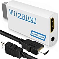 Upgraded Version Wii to HDMI Converter + High Speed HDMI Cable - Wii2 HDMI 1080P 720P HD Connector with 3.5mm Audio Jack…