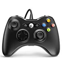 PC Wired Controller, YAEYE Game Controller for 360 with Dual-Vibration Turbo Compatible with Xbox 360/360 Slim and PC…