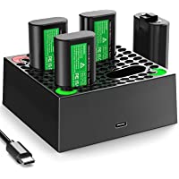 4 PCS Controller Battery Pack Compatible with Xbox One/ Xbox Series X|S 4x1400mAh Rechargeable Battery Pack with…