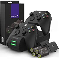 Fosmon Dual 2 Max Charger Compatible with Xbox Series X/S/One/One X/One S Elite Controllers, High Speed Charging with 2X…
